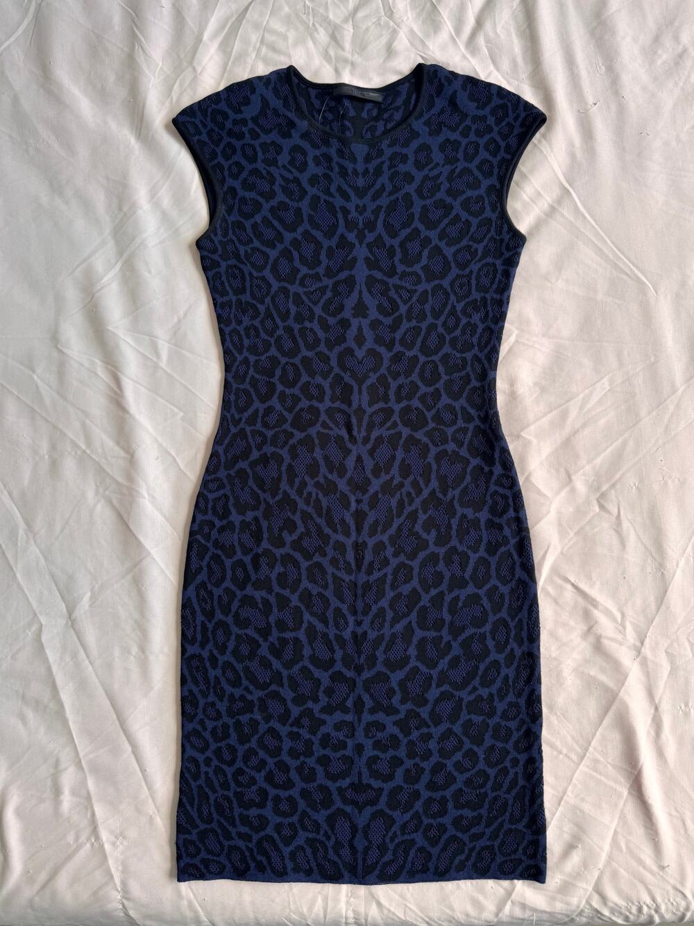 RVN Leopard Jacquard Midi Dress XS/S